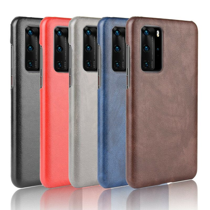 Kuori Huawei P40 Pro Litchi Performance Leather Effect