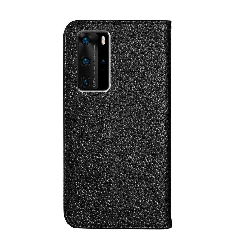 Puhelinkuoret Huawei P40 Pro Kotelot Flip Keinonahka Litchi Ultra Chic