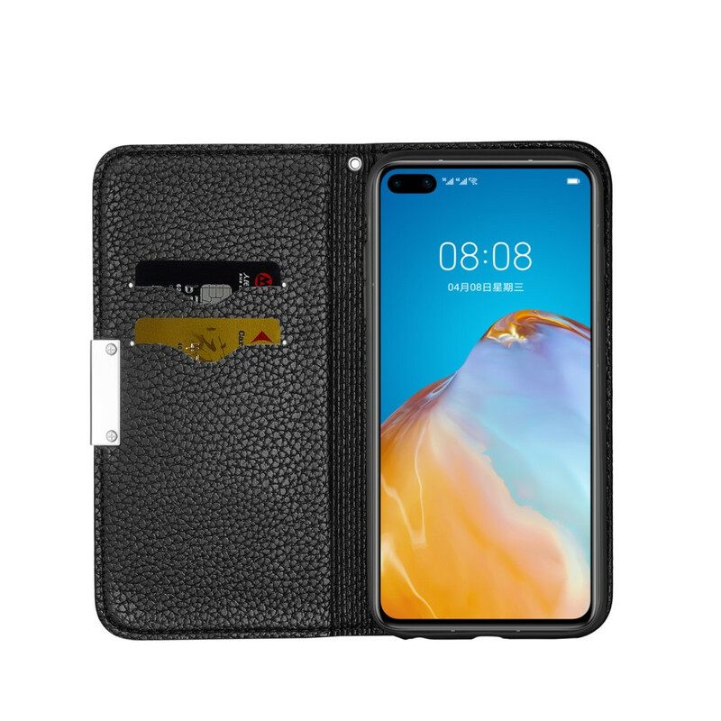 Puhelinkuoret Huawei P40 Pro Kotelot Flip Keinonahka Litchi Ultra Chic