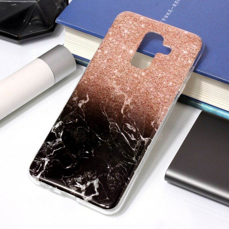 Kuori Samsung Galaxy A6 Plus Glitter Marble