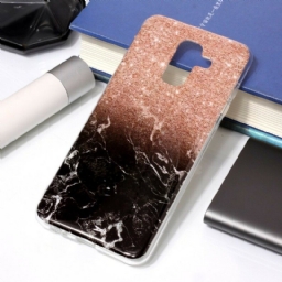 Kuori Samsung Galaxy A6 Plus Glitter Marble