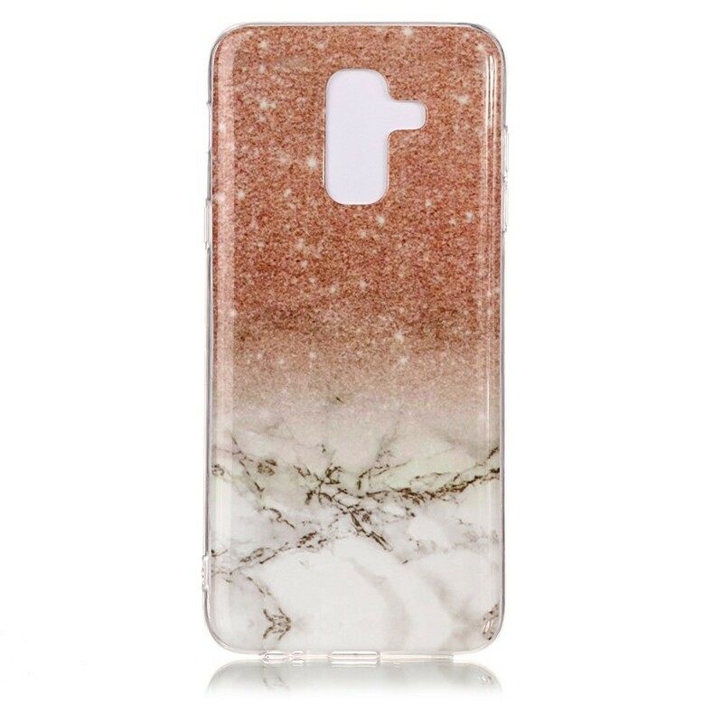 Kuori Samsung Galaxy A6 Plus Glitter Marble