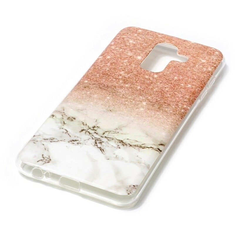 Kuori Samsung Galaxy A6 Plus Glitter Marble