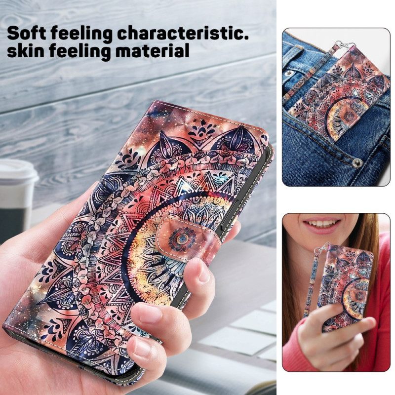 Kotelot Samsung Galaxy A16 5g Värikäs Mandala Hihnalla