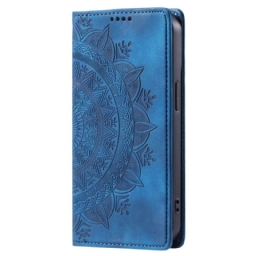 Nahkakotelo Samsung Galaxy A16 5g Suede Effect Mandala Pattern