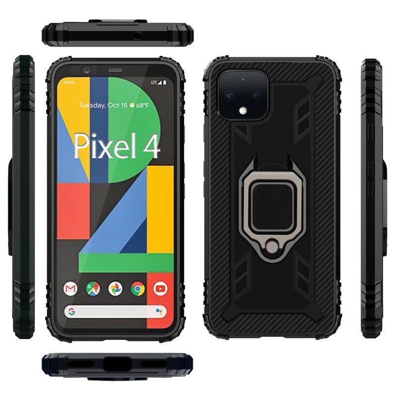 Kuori Google Pixel 4 Rengas Ja Hiilikuitu