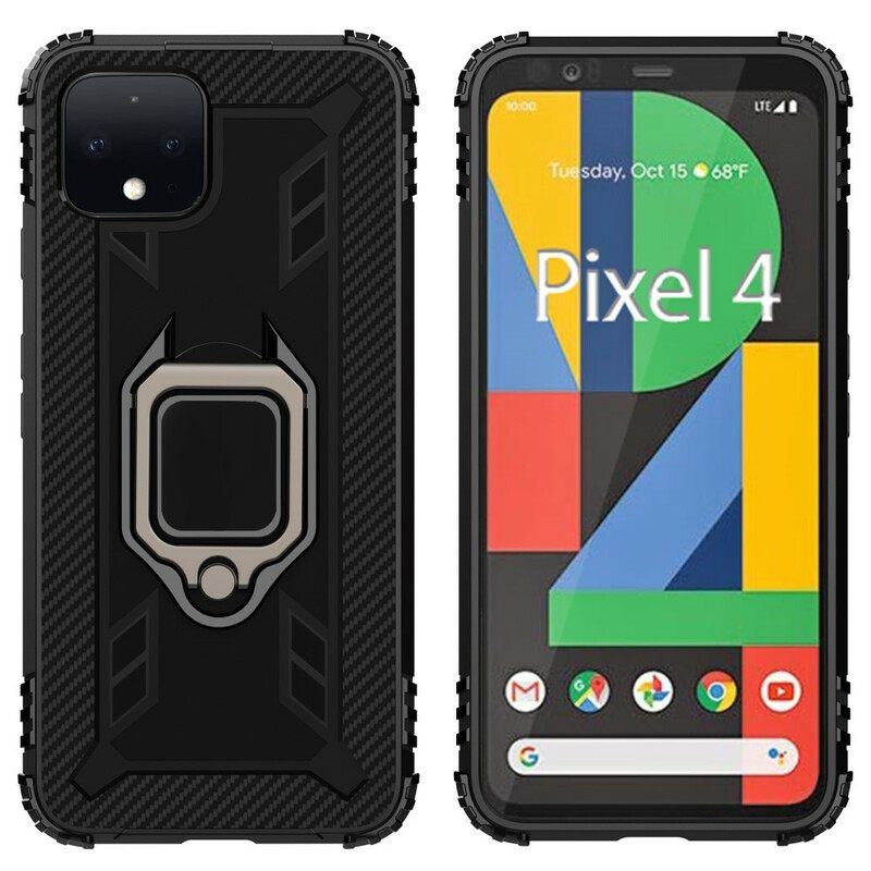 Kuori Google Pixel 4 Rengas Ja Hiilikuitu