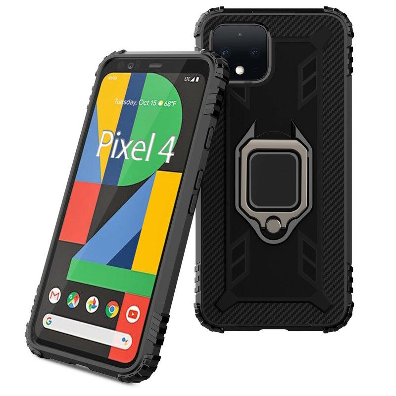 Kuori Google Pixel 4 Rengas Ja Hiilikuitu