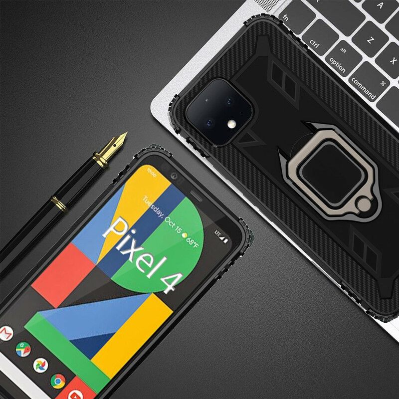 Kuori Google Pixel 4 Rengas Ja Hiilikuitu