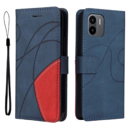 Kotelot Xiaomi Redmi A1 Kaksisävyinen Signature Faux Leather