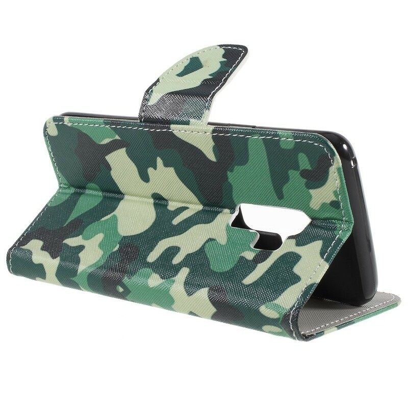 Nahkakotelo Samsung Galaxy S9 Plus Military Camouflage