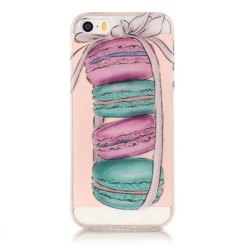 Kuori iPhone SE / 5 / 5S Transparent Gourmet Macarons