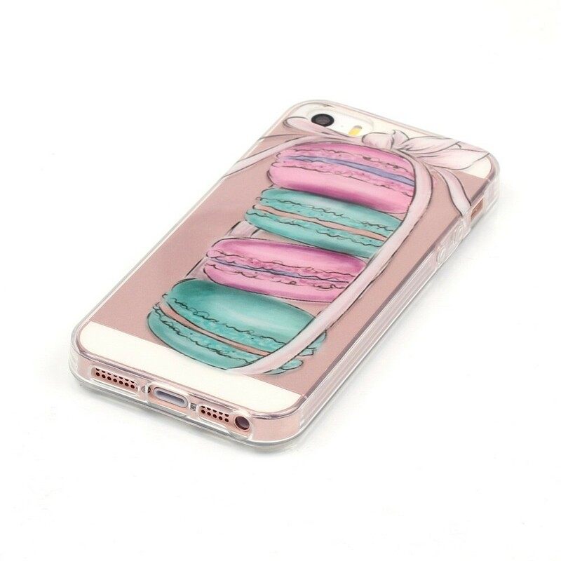 Kuori iPhone SE / 5 / 5S Transparent Gourmet Macarons