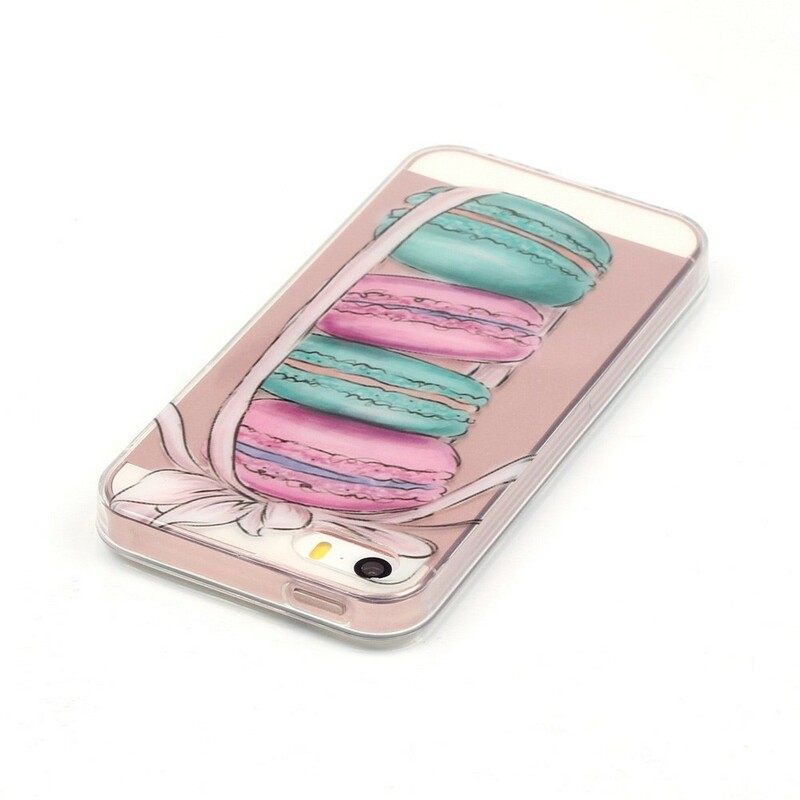 Kuori iPhone SE / 5 / 5S Transparent Gourmet Macarons