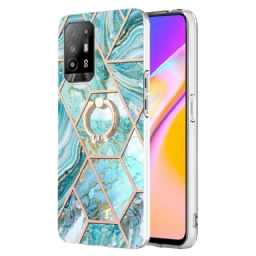 Case Oppo A94 5G Geometrinen Marmori Renkaalla