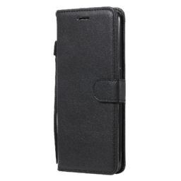 Flip Case Oppo A94 5G Keinonahka Kaulanauhalla