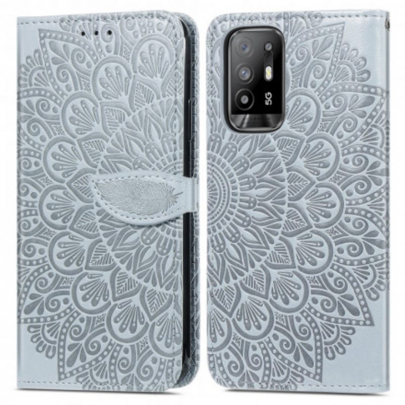 Flip Case Oppo A94 5G Tribal Leaves