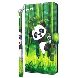 Kotelot Oppo A94 5G Panda Kaulanauhalla