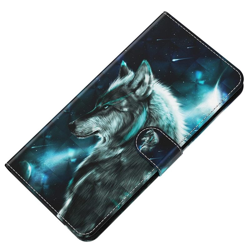 Kotelot Oppo A94 5G Wolf Kaulanauhan Kanssa