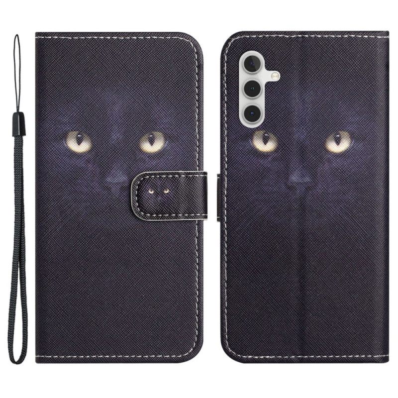 Kotelot Samsung Galaxy S24 Fe Puhelinkuoret Strappy Cat Eyes