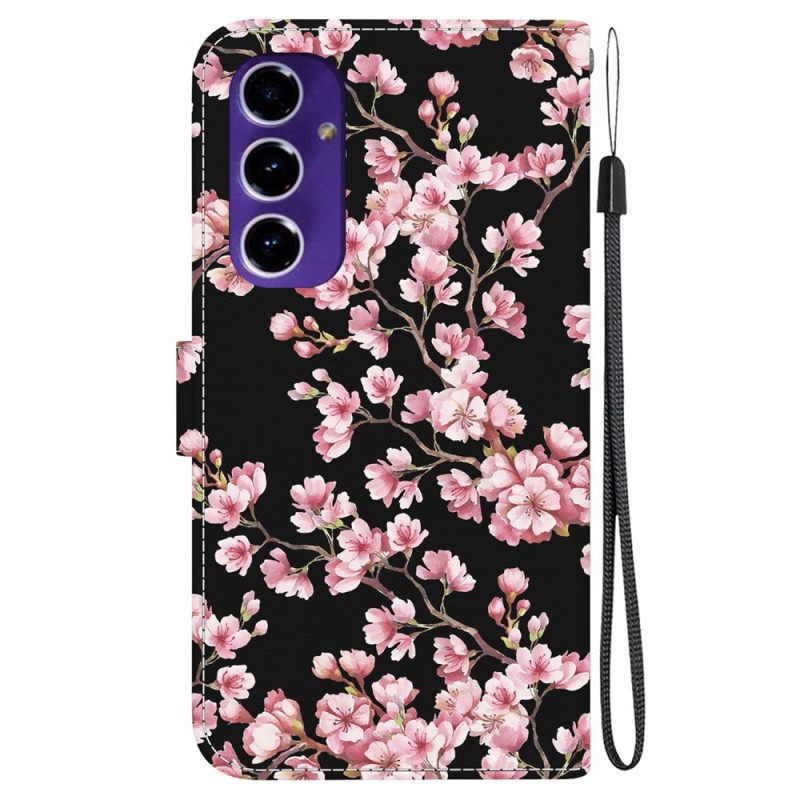 Nahkakotelo Samsung Galaxy S24 Fe Plum Blossoms