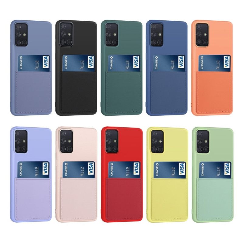 Kuori Samsung Galaxy A71 5G Liquid Silicone Korttikotelo