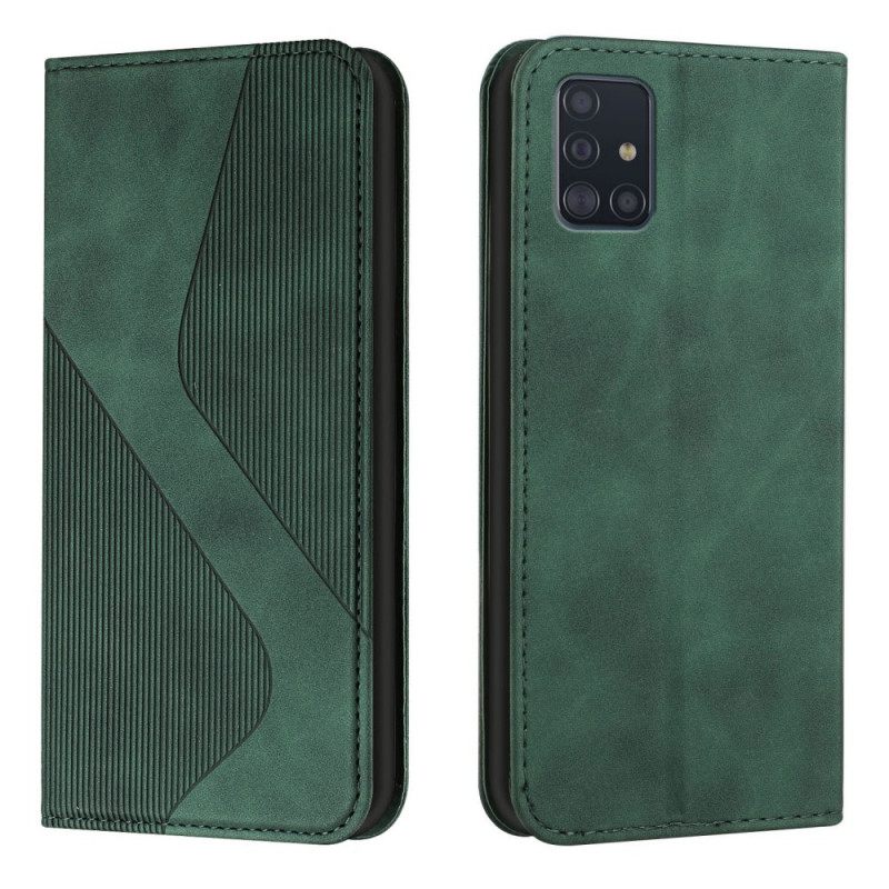 Puhelinkuoret Samsung Galaxy A71 5G Kotelot Flip Style Leather S-design