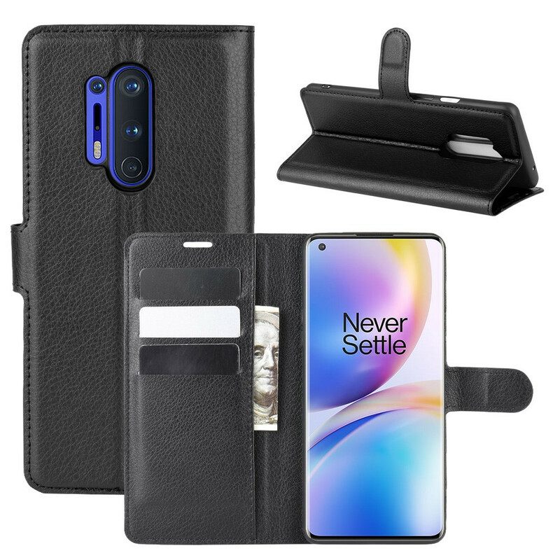 Kotelot OnePlus 8 Pro Style Premium Litchi Leather