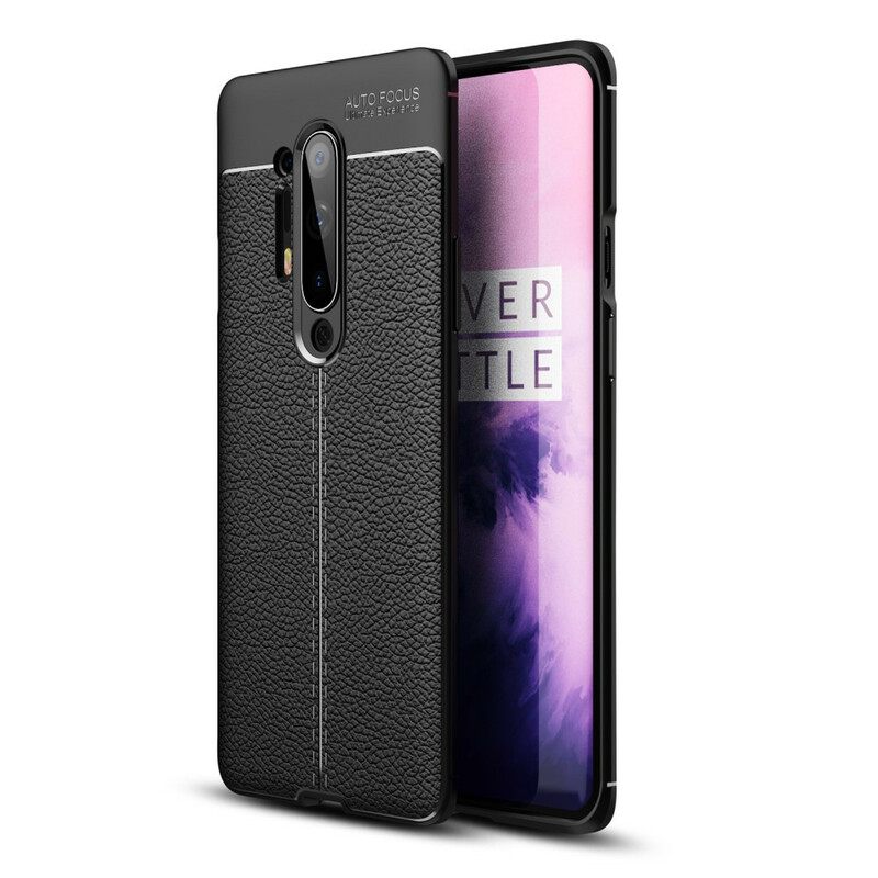 Kuori OnePlus 8 Pro Double Line Litchi Leather Effect