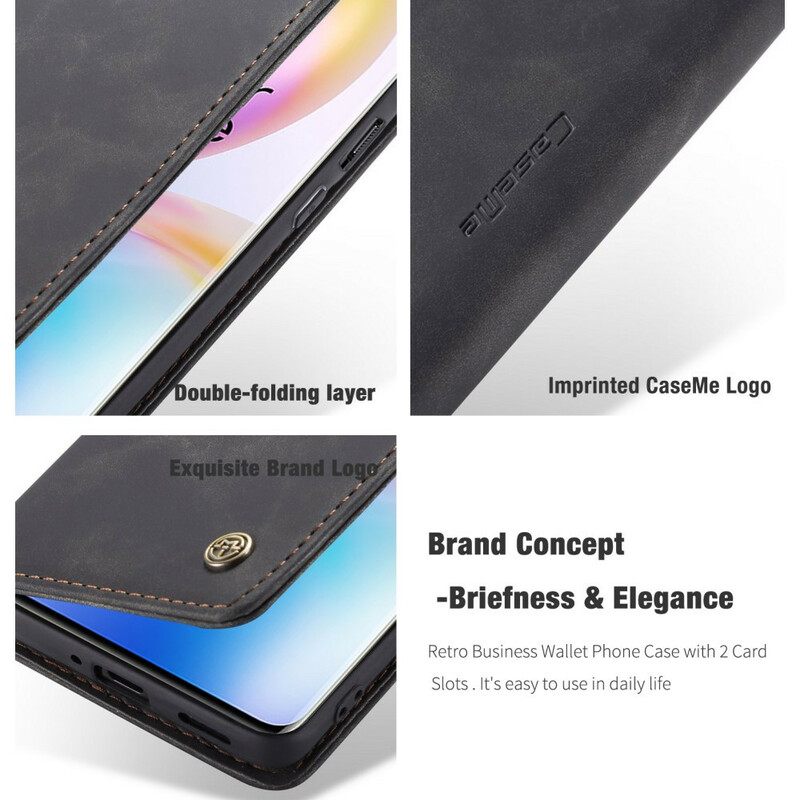 Puhelinkuoret OnePlus 8 Pro Kotelot Flip Caseme Keinonahka