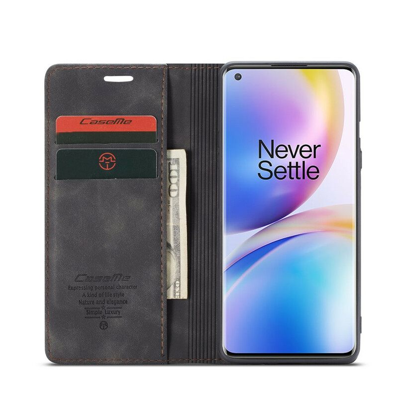 Puhelinkuoret OnePlus 8 Pro Kotelot Flip Caseme Keinonahka