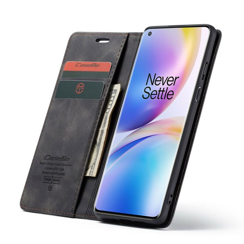 Puhelinkuoret OnePlus 8 Pro Kotelot Flip Caseme Keinonahka