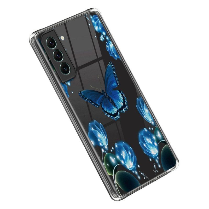 Case Samsung Galaxy S23 Plus 5G Sinisiä Perhosia