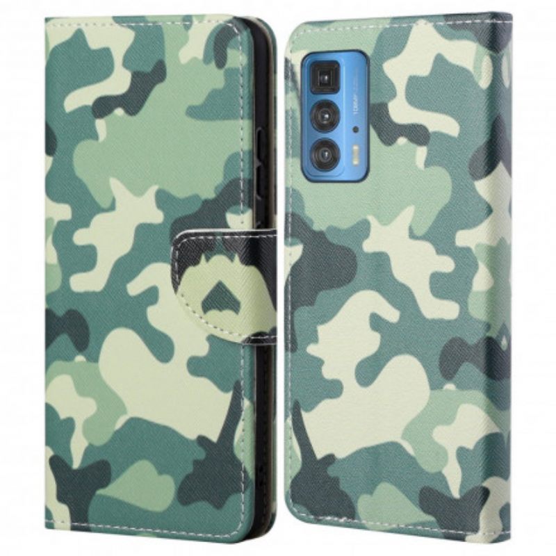 Flip Case Motorola Edge 20 Pro Military Camouflage