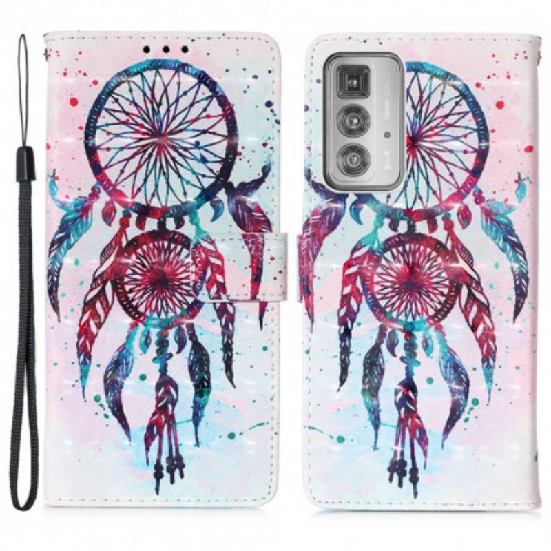 Flip Case Motorola Edge 20 Pro Watercolour Dreamcatcher