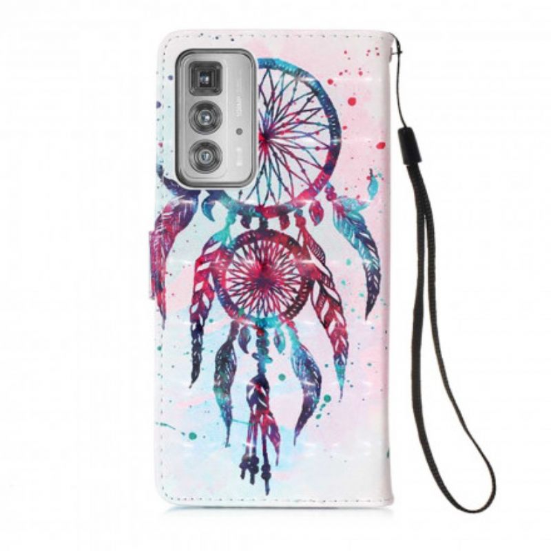 Flip Case Motorola Edge 20 Pro Watercolour Dreamcatcher