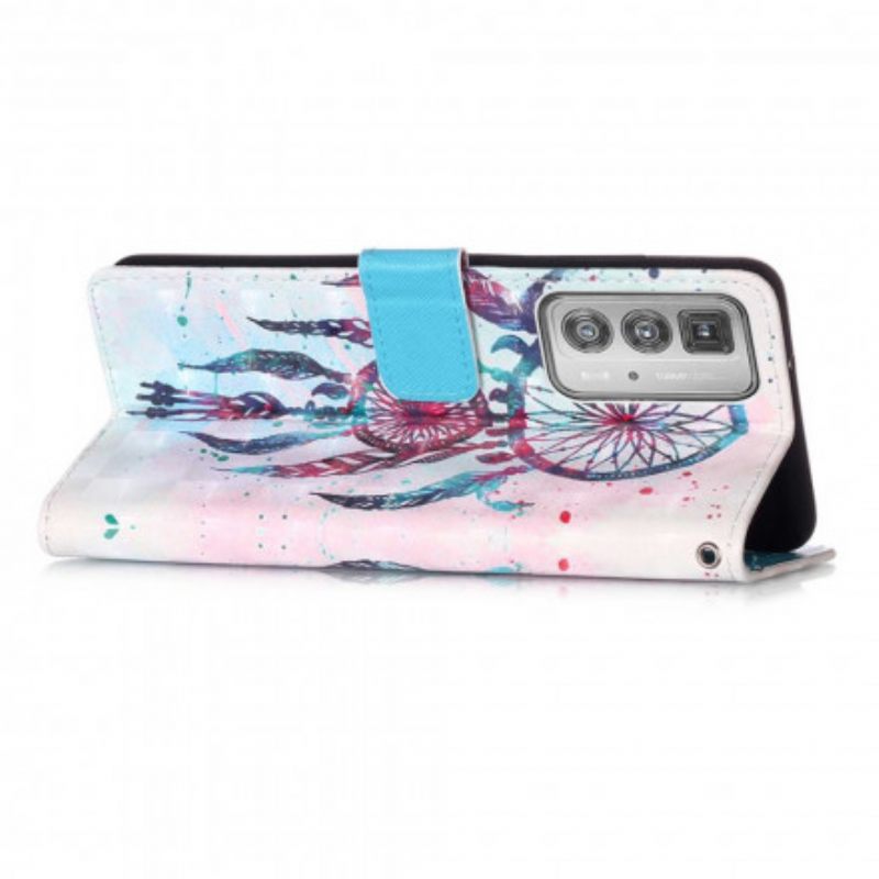 Flip Case Motorola Edge 20 Pro Watercolour Dreamcatcher