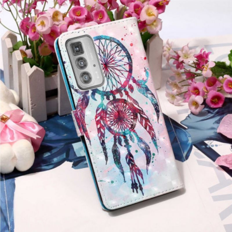 Flip Case Motorola Edge 20 Pro Watercolour Dreamcatcher