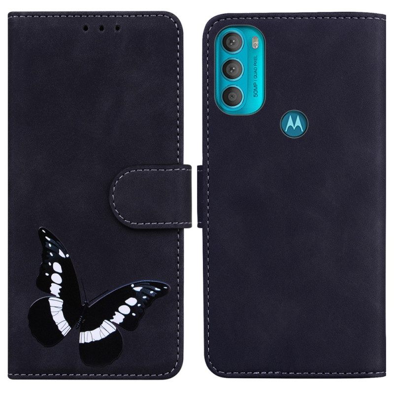 Flip Case Moto G71 5G Skin-touch Butterfly