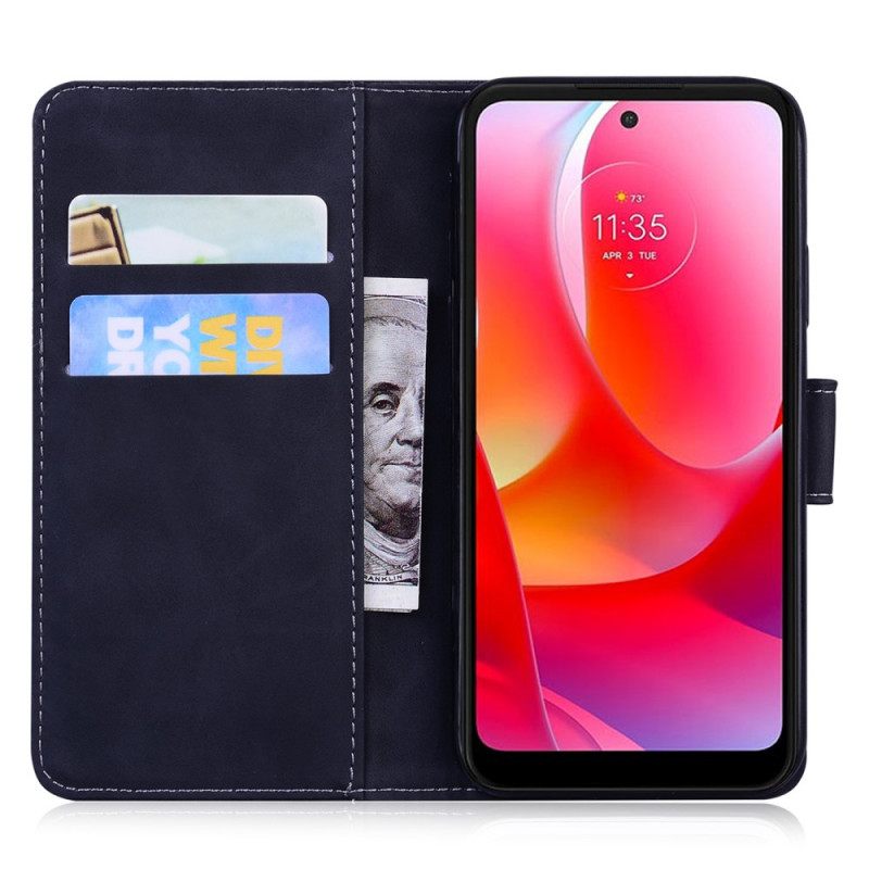 Flip Case Moto G71 5G Skin-touch Butterfly