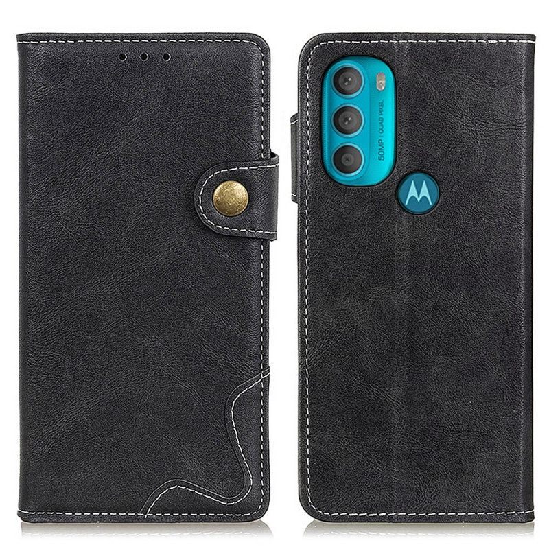 Flip Case Moto G71 5G Taiteellinen Ompelupainike