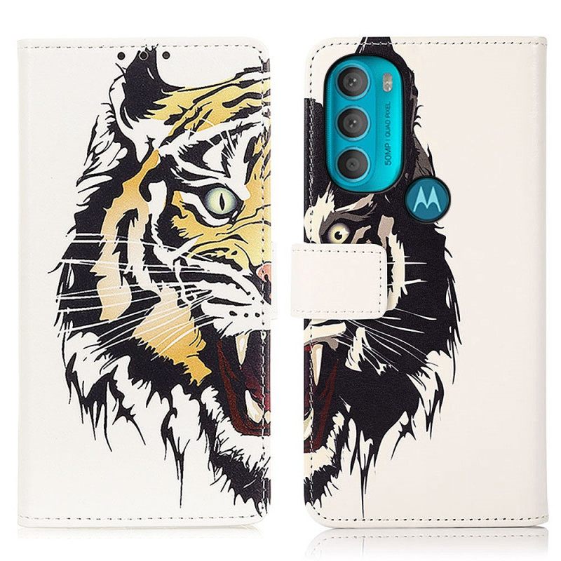 Kotelot Moto G71 5G Fierce Tiger