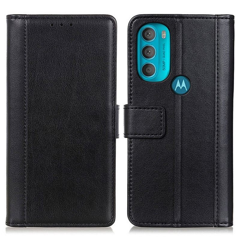 Kotelot Moto G71 5G Leather Effect Värinen Versio