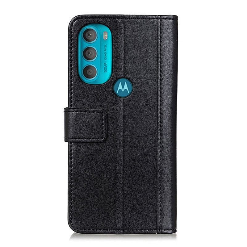 Kotelot Moto G71 5G Leather Effect Värinen Versio