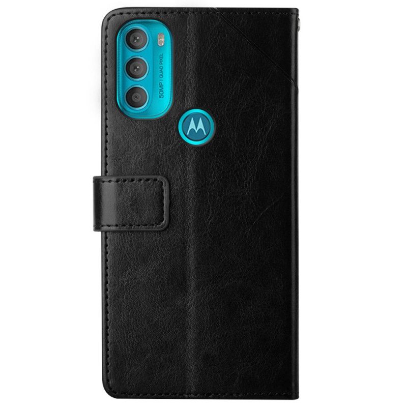 Kotelot Moto G71 5G Style Leather Geo Y Design