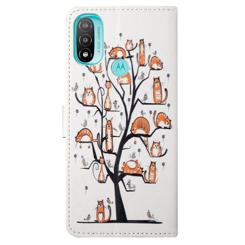 Kotelot Moto G71 5G Suojaketju Kuori Funky Cats Hihnalla