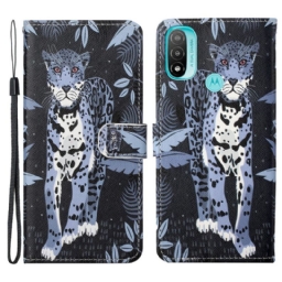 Kotelot Moto G71 5G Suojaketju Kuori Leopard Hihnalla