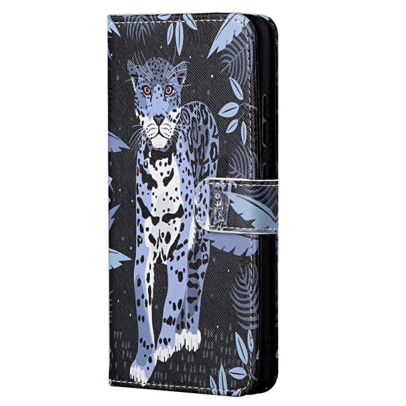 Kotelot Moto G71 5G Suojaketju Kuori Leopard Hihnalla