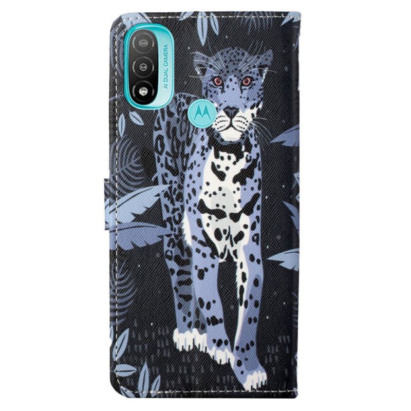 Kotelot Moto G71 5G Suojaketju Kuori Leopard Hihnalla