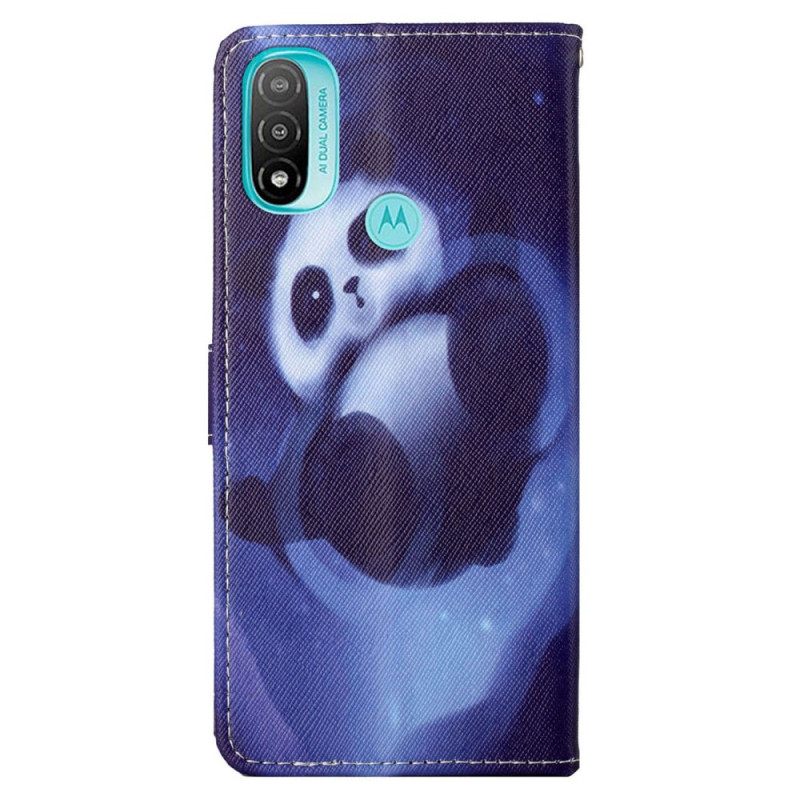 Kotelot Moto G71 5G Suojaketju Kuori Panda Space Lanyard